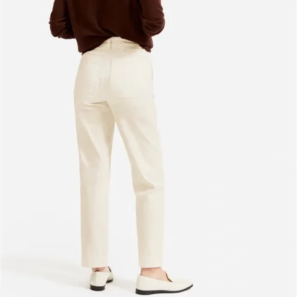 NEW EVERLANE The Straight-Leg Pant in Sandstone High Rise Ankle Crop Size 0 - Picture 2 of 12